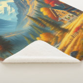 素朴秋の山荘&川 シェルパブランケット (3/4)