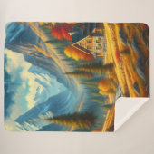 素朴秋の山荘&川 シェルパブランケット (正面(横))