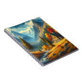 素朴秋の山荘&川 ノートブック (右側)