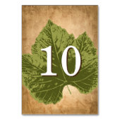 素朴秋の結婚式アイディア |テーブル番号カード テーブルナンバー (正面)