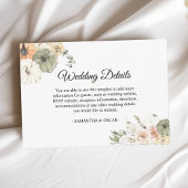 素朴秋の結婚式ウォーター色かぼちゃ エンクロージャーカード