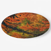 素朴秋の結婚式カラー秋の反射 ペーパープレート (アングル)