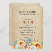 素朴秋の結婚式カード招待状 招待状 (正面/裏面)