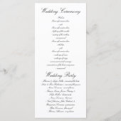 素朴秋の結婚式プログラム プログラム (裏面)