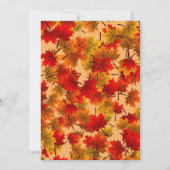 素朴秋の結婚式付き紅葉 セーブザデート (裏面)