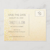 素朴秋の結婚式日付の保存 インビテーションポストカード (裏面)