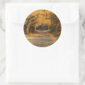 素朴秋の結婚式秋結婚式招待状 ラウンドシール (バッグ)