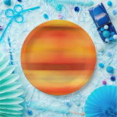 素朴秋の結婚式色オレンジ色グラデーション秋 ペーパープレート (パーティー)