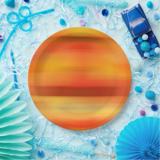 素朴秋の結婚式色オレンジ色グラデーション秋 ペーパープレート (パーティー)