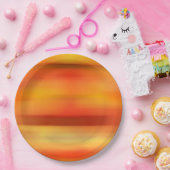 素朴秋の結婚式色オレンジ色グラデーション秋 ペーパープレート (パーティー)