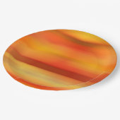 素朴秋の結婚式色オレンジ色グラデーション秋 ペーパープレート (アングル)