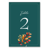 素朴秋の結婚式表番号 テーブルナンバー (正面)