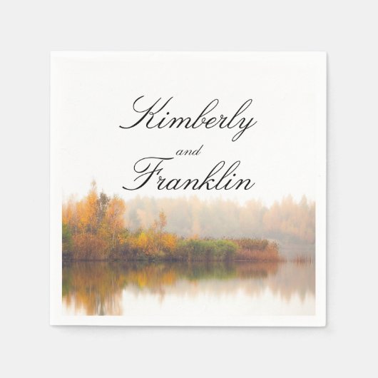 素朴秋の結婚式 スタンダードカクテルナプキン (正面)