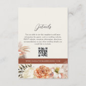 素朴秋の結婚式QR詳細カード エンクロージャーカード (正面)