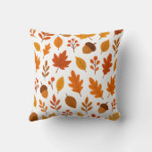 素朴秋の葉とアコーン クッション (裏面)