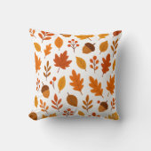 素朴秋の葉とアコーン クッション (正面)
