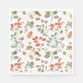 素朴秋の葉の水の色パターン スタンダードランチョンナプキン (正面)