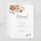 素朴秋の葉の水の色結婚の 招待状 (正面)