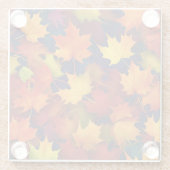 素朴秋の葉コースター ガラスコースター (裏面)