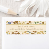 素朴秋の葉パターン ラベル (インサイチュ)