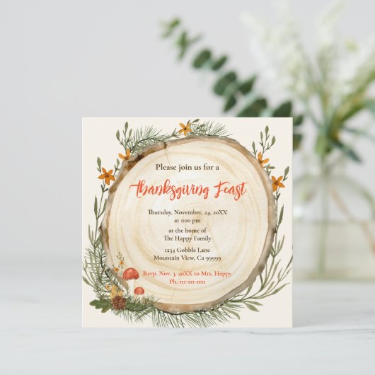 素朴秋の葉ヤナギ 招待状 (スタンド正面)