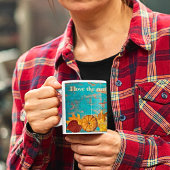 素朴秋の赤葉とパンプキンス感動的 コーヒーマグカップ