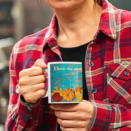 素朴秋の赤葉とパンプキンス感動的 コーヒーマグカップ