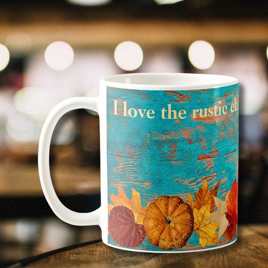 素朴秋の赤葉とパンプキンス感動的 コーヒーマグカップ