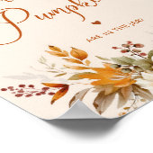 素朴秋はカボチャの赤ちゃんシャワーの数を推測する ポスター (角)