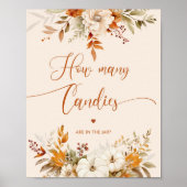 素朴秋はキャンディーの赤ちゃんシャワーの数を推測する ポスター (正面)