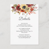 素朴秋ひまわりフローラパンプキン結婚ズ エンクロージャーカード (正面)