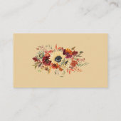 素朴秋ひまわりフローラパンプキン結婚ズ エンクロージャーカード (裏面)