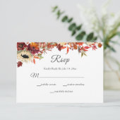 素朴秋ひまわりフローラパンプキン結婚ズ 出欠カード (スタンド正面)