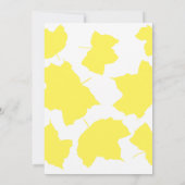 素朴秋イエローメープル葉ズボーカラフルホ 招待状 (裏面)