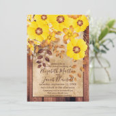 素朴秋イエローワイルドバラバ結婚ラティブ 招待状 (スタンド正面)