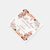 素朴秋インラブオータム秋フローラ離れ スタンダードカクテルナプキン (角)