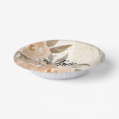 素朴秋インラブピーチフラワーズ ペーパーボウル (傾斜あり)