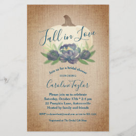 素朴秋インラブブルーフローラブライダルシャワー