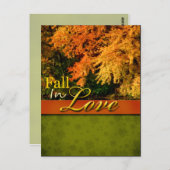 素朴秋インラブ結婚ポストカード ポストカード (正面/裏面)
