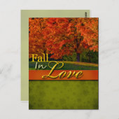 素朴秋インラブ結婚ポストカード ポストカード (正面/裏面)