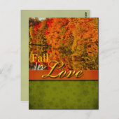 素朴秋インラブ結婚ポストカード ポストカード (正面/裏面)