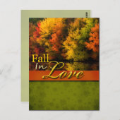 素朴秋インラブ結婚ポストカード ポストカード (正面/裏面)