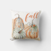 素朴秋ウォーターカラーカボチャ クッション (正面)