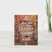 素朴秋ウッドラ結婚ンドありがとう サンキューカード (正面)