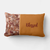 素朴秋オ賛美レンジテラコッタ刺繍 ランバークッション (正面)