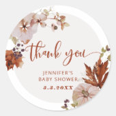 素朴秋カボチャ感謝していユー ラウンドシール (正面)