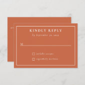 素朴秋カントリーBarnストリングライツ結婚ズ 出欠カード (正面/裏面)