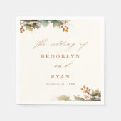 素朴秋グ離れリー結婚ズ スタンダードカクテルナプキン (正面)