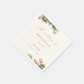 素朴秋グ離れリー結婚ズ スタンダードカクテルナプキン (角)