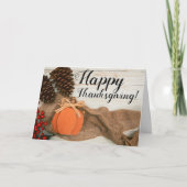 素朴秋シーンのグリーティングカード カード (正面)